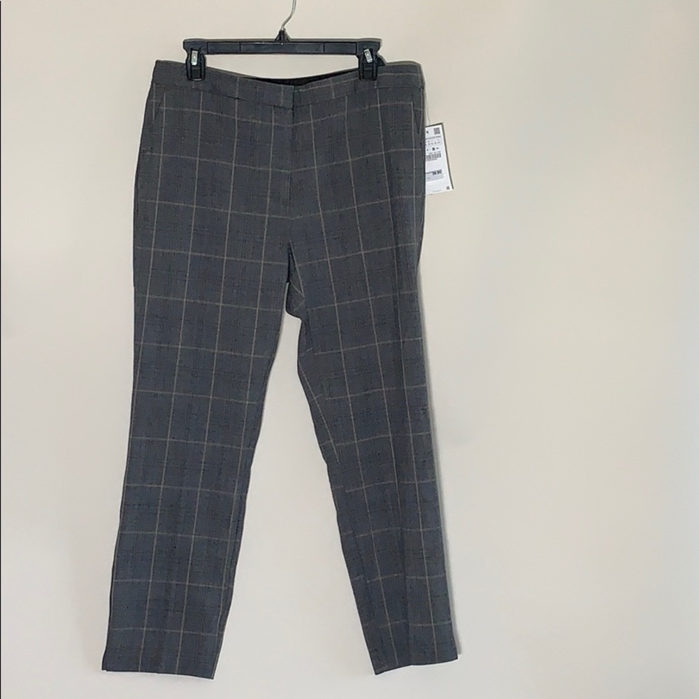 Zara plaid pants with jogger waist